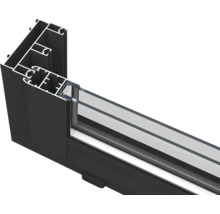 Profilé de fenêtre en aluminium avec verre