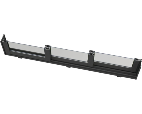 Longue tablette de fenêtre en aluminium avec verre