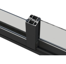 Vue détaillée d'un cadre de fenêtre en aluminium