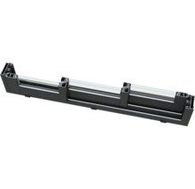 Coupe transversale d'un cadre de fenêtre en aluminium avec verre