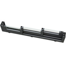 Coupe transversale d'une structure de fenêtre avec cadre et verre