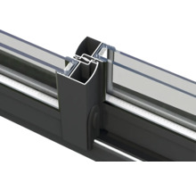 Vue détaillée d'une fenêtre coulissante