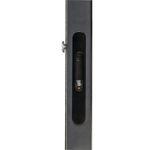 Poignée de porte coulissante avec point rouge indiquant l'état de verrouillage