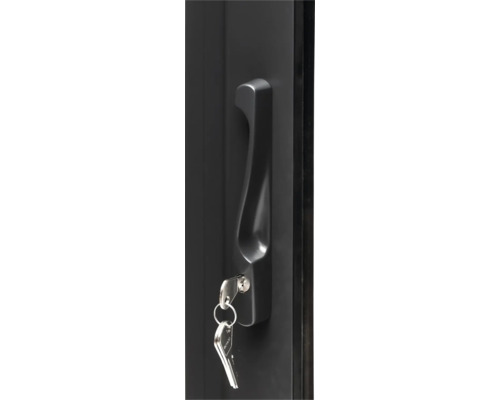 Poignée de porte avec clé dans la serrure