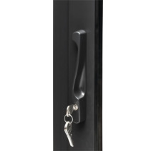 Poignée avec clé pour fenêtre ou porte