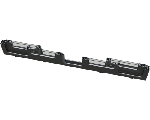 Coupe transversale d'un cadre de fenêtre noir