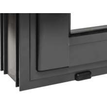 Vue détaillée d'une fenêtre en aluminium