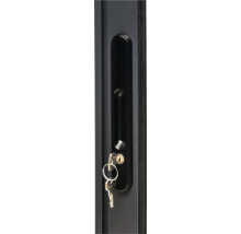 Poignée de porte noire avec clé