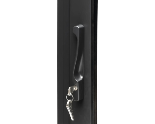 Poignée de porte avec clé dans la serrure