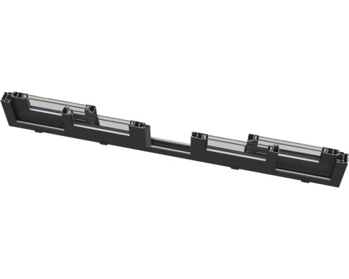 Coupe transversale d'une construction de fenêtre avec cadre et verre