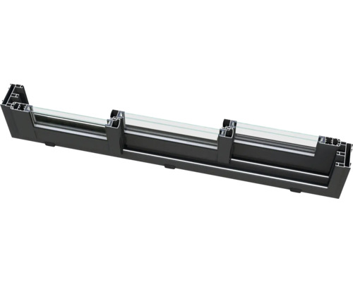 Section transversale d'un cadre de fenêtre avec verre isolant