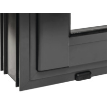 Vue détaillée d'une fenêtre en aluminium