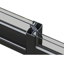 Vue détaillée d'un cadre de fenêtre avec double vitrage