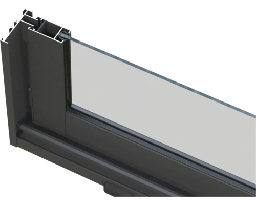 Profil de fenêtre en aluminium avec verre