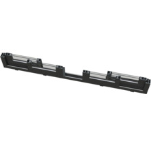 Section transversale d'un profilé de fenêtre en aluminium noir