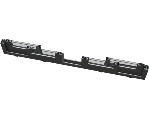 Section transversale d'un profilé de fenêtre en aluminium noir