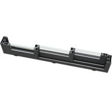 Coupe transversale d'une fenêtre en aluminium avec triple vitrage