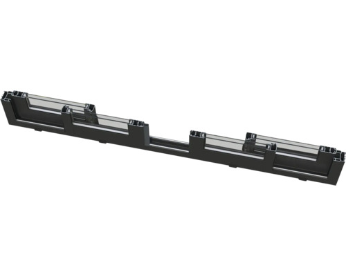 Coupe transversale d'une fenêtre en aluminium noir