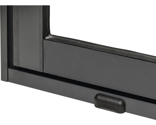 Vue détaillée d'un cadre de fenêtre noir