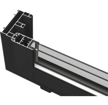 Vue détaillée d'un profilé de fenêtre