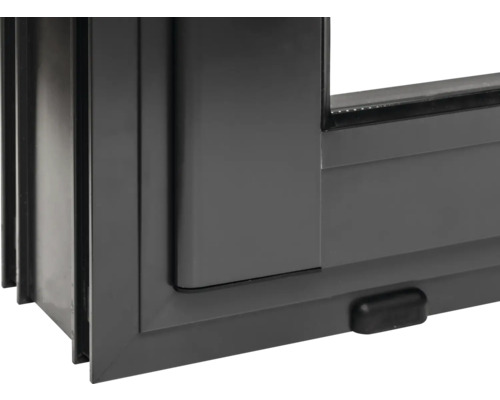 Vue détaillée d'un cadre de fenêtre noir