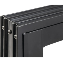 Vue détaillée d'un cadre de fenêtre en aluminium