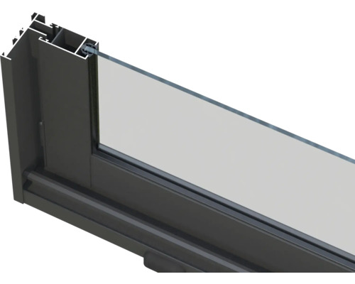 Vue détaillée d'une fenêtre en aluminium