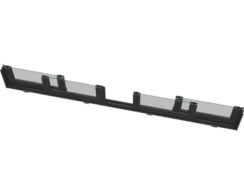 Longue fixation de clôture en métal et verre