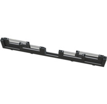 Coupe transversale d'un cadre de fenêtre noir avec vitrage