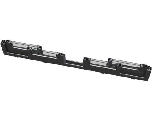 Coupe transversale d'un cadre de fenêtre noir avec vitrage