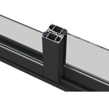 Vue détaillée d'une fenêtre en aluminium