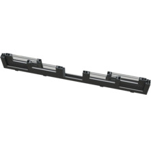 Section transversale d'une fenêtre en aluminium noir