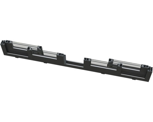 Section transversale d'un cadre de fenêtre en aluminium noir