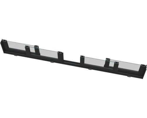 Élément en verre avec cadre noir pour l'extérieur