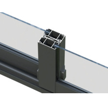 Cadre en aluminium avec insert en verre pour fenêtres ou portes.