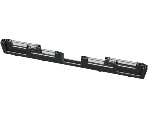 Coupe transversale d'une porte coulissante en aluminium et en verre