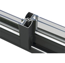 Vue détaillée d'un cadre de fenêtre avec verre