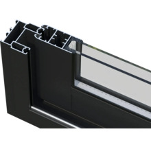 Gros plan d'un profilé de fenêtre en aluminium