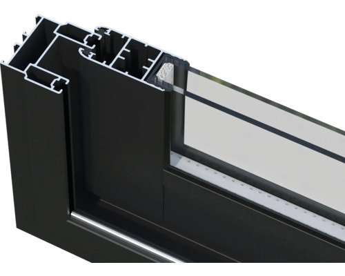 Gros plan d'un profilé de fenêtre en aluminium