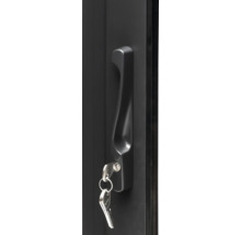 Poignée de porte avec clé insérée