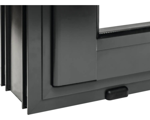 Vue détaillée d'une fenêtre coulissante