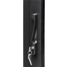 Poignée de porte avec clé dans la serrure