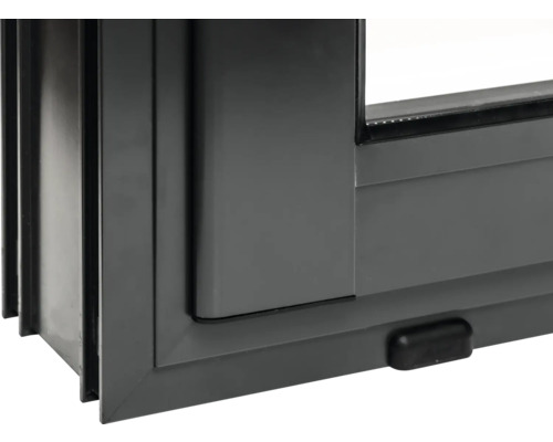 Vue détaillée d'une fenêtre en plastique