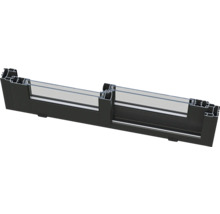 Vue de profil d'un cadre de fenêtre avec verre