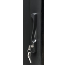 Porte avec poignée et clé