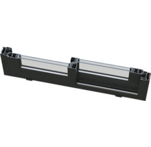 Coupe transversale d'une fenêtre coulissante en aluminium avec double vitrage