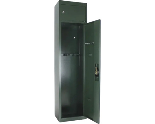 Offener Waffenschrank mit separatem abschließbarem Fach