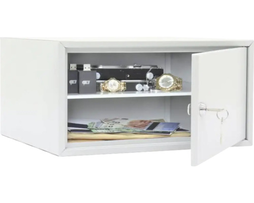 Coffre-fort ouvert avec des objets de valeur