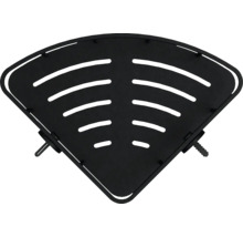 Étagère d'angle noire avec fentes pour montage mural