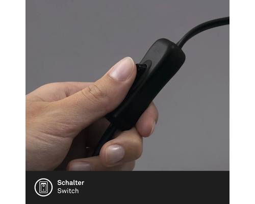 Bedienung eines Schalters an einem Elektrokabel